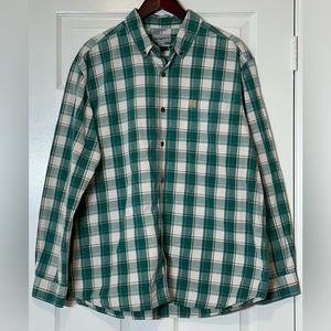 Men’s Carhartt Shirt XL Button Up Relaxed Fit Cotton